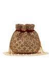Shop_The Tan Clan_Maroon Beads, Tassels Sehaj Potli Bag _at_Aza_Fashions