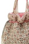 Shop_The Tan Clan_Pink Beads, Pearls, Sequins Sehaj Tasselled Potli Bag _Online_at_Aza_Fashions