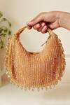 Buy_The Tan Clan_Gold Beads, Sequins, Tassels Sera Drop Pearls Batua Bag _at_Aza_Fashions