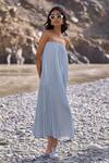 Buy_Dash And Dot_Sky Blue Open Neck Crushed Crinkled Midi Dress _Online_at_Aza_Fashions