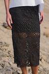 Shop_Dash And Dot_Black Embroidery Metallic Lace Skirt _Online_at_Aza_Fashions