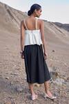 Shop_Dash And Dot_White Polyester, Viscose, Spandex Sweetheart Neck Sleeveless Top And Skirt Set _at_Aza_Fashions
