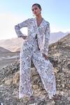 Dash And Dot_White Polyester Scalloped Lace Pant _Online_at_Aza_Fashions