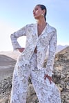 Buy_Dash And Dot_White Polyester Scalloped Lace Pant _Online_at_Aza_Fashions