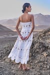 Buy_Dash And Dot_White Polyester Off-shoulder Cutwork Lace Midi Dress 