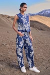 Buy_Dash And Dot_Blue Cotton Embroidery Denim Pant _Online_at_Aza_Fashions