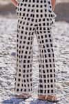 Shop_Dash And Dot_White Cotton Collared Structured Ikat Set _Online_at_Aza_Fashions