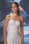 Shop_Amrta By Guneet Kondal_White Linen, Cotton, Voile Cut Work Off-shoulder Midi Dress 