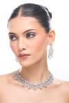 Buy_Samyukta Singhania_Aqua Brass Necklace And Earring Set 