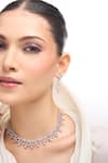 Buy_Nazaakat By Samara Singh_Pink Stones American Diamond Necklace And Earrings Set _at_Aza_Fashions