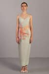 Buy_Clos_Pink Scoop Neck Designer Soft And Pastel Green Dress _at_Aza_Fashions