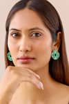 Shop_Bblingg_Green Crystals Cavana Mini Studs _at_Aza_Fashions