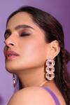 Shop_Bblingg_White Crystals Cavana Statement Studs With Swarovski _at_Aza_Fashions