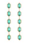 Bblingg_Green Crystals Emerald Danglers _Online_at_Aza_Fashions