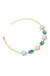 Buy_Bblingg_Green Emerald Crystal Pearl Choker _Online_at_Aza_Fashions