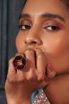 Buy_Bblingg_Purple Crystals Cavana Adjustable Ring _at_Aza_Fashions