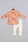 Shop_Little Brats_Beige Cotton, Silk Embroidery Designer Kurta Pajama Set _at_Aza_Fashions