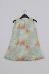 Little Brats_Gray Cotton, Silk Tassels, Beads, Embroidery Grey And Orange Top & Sharara Set _Online_at_Aza_Fashions