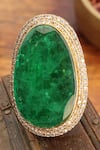 Paisley Pop_Green Doublet Stone Statement Ring _Online_at_Aza_Fashions