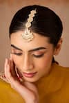 Paisley Pop_Gold Plated Kundan And Pearls Maangtikka _Online_at_Aza_Fashions