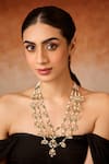Paisley Pop_Mint Layered Kundan Necklace _Online_at_Aza_Fashions