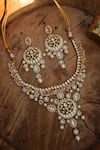 Shop_Paisley Pop_Gold Plated Pearls, Stones Kundan Necklace Set _Online_at_Aza_Fashions