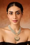 Paisley Pop_Green Kundan Necklace _Online_at_Aza_Fashions