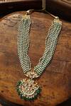Shop_Paisley Pop_Green Kundan Necklace _at_Aza_Fashions