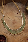 Shop Paisley Pop Mint Kundan Necklace Online at Aza Fashions Shop_Paisley Pop_Mint Kundan Necklace _Online_at_Aza_Fashions