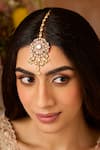 Paisley Pop_Gold Plated Polki Maangtikka _Online_at_Aza_Fashions