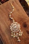 Buy_Paisley Pop_Gold Plated Polki Maangtikka _Online_at_Aza_Fashions