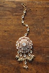 Shop_Paisley Pop_Gold Plated Polki Maangtikka _at_Aza_Fashions