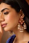 Buy Paisley Pop Red Pearls Kundan Earrings Online at Aza Fashions Buy_Paisley Pop_Red Pearls Kundan Earrings _Online_at_Aza_Fashions