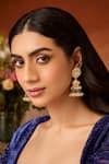 Buy_Paisley Pop_Gold Plated Pearls, Stones Kundan Jhumka Earrings _at_Aza_Fashions