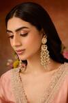 Buy_Paisley Pop_Pink Pearls Kundan And Designer Earrings _at_Aza_Fashions