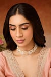 Buy Paisley Pop Gold Plated Kundan And Pearl Choker Necklace at Aza Fashions Buy_Paisley Pop_Gold Plated Kundan And Pearl Choker Necklace _at_Aza_Fashions