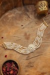 Buy Paisley Pop Gold Plated Kundan And Pearl Choker Necklace Online at Aza Fashions Buy_Paisley Pop_Gold Plated Kundan And Pearl Choker Necklace _Online_at_Aza_Fashions