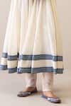 Roohbyridhimaa_Off White Chanderi Embroidery Round Neck Maryam Jacket Anarkali Set _at_Aza_Fashions