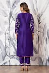 Yuvraani Jaipur_Purple Silk, Shantoon, Organza Sequins, Designer Kurta Set With Dupatta _Online_at_Aza_Fashions