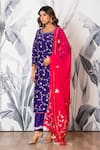 Shop_Yuvraani Jaipur_Purple Silk, Shantoon, Organza Sequins, Designer Kurta Set With Dupatta _Online_at_Aza_Fashions