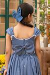 Buy_Fayon Kids_Blue Cotton Embroidery Designer Crop Top And Skirt Set _Online_at_Aza_Fashions