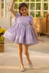 Buy_Fayon Kids_Purple Bows Shimmer Designer Dress _Online_at_Aza_Fashions