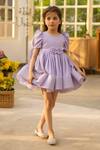 Buy_Fayon Kids_Purple Bows Shimmer Designer Dress _at_Aza_Fashions