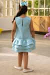 Shop_Fayon Kids_Blue Neoprene Designer Dress _at_Aza_Fashions