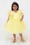 Buy_Fayon Kids_Yellow Net Bows Designer Dress _at_Aza_Fashions