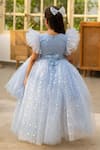 Shop_Fayon Kids_Blue Net Designer Dress _at_Aza_Fashions