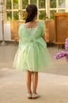 Shop_Fayon Kids_Green Net Sequins Designer Dress _at_Aza_Fashions