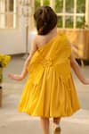 Shop_Fayon Kids_Yellow Designer Shimmer Dress _at_Aza_Fashions