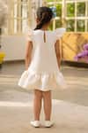 Shop_Fayon Kids_White Neoprene Designer Dress _at_Aza_Fashions