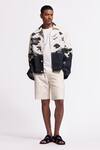 Balance By Rohit Bal_Ivory Linen And Black Designer Jacket _Online_at_Aza_Fashions